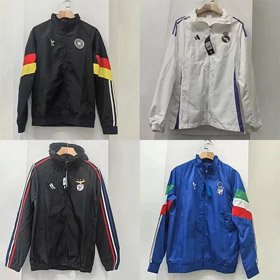 Adidas flag stripe zipper and embroidered badge track jacket -4388